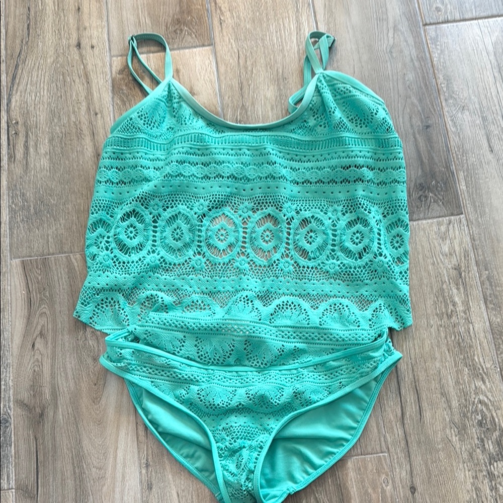 Aqua Lace Two  Piece Swimsuit